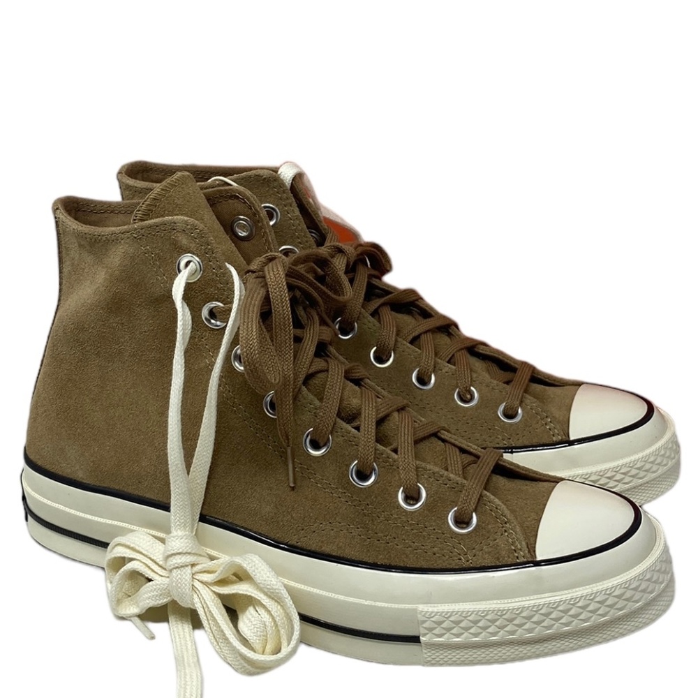 Converse High Top Sneakers in Brown with Cream Sole